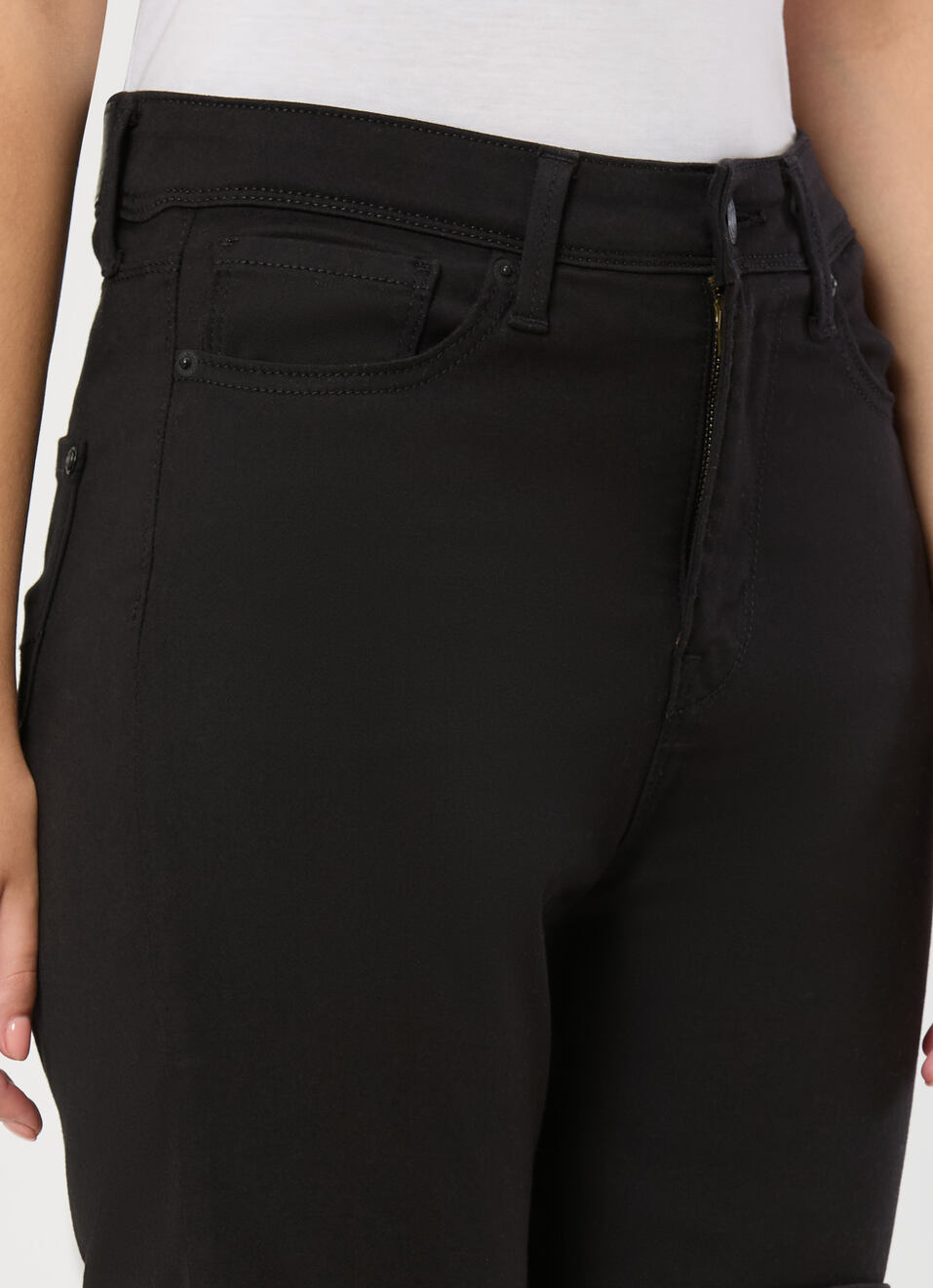 Women Black Rinse Flared Jeans, , large image number 4