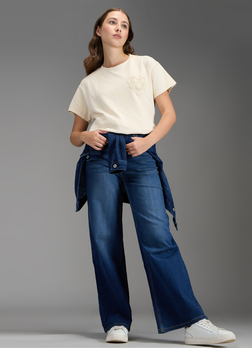 Women Blue Wide Leg Fit High Rise Stretchable Jeans, , large image number 1