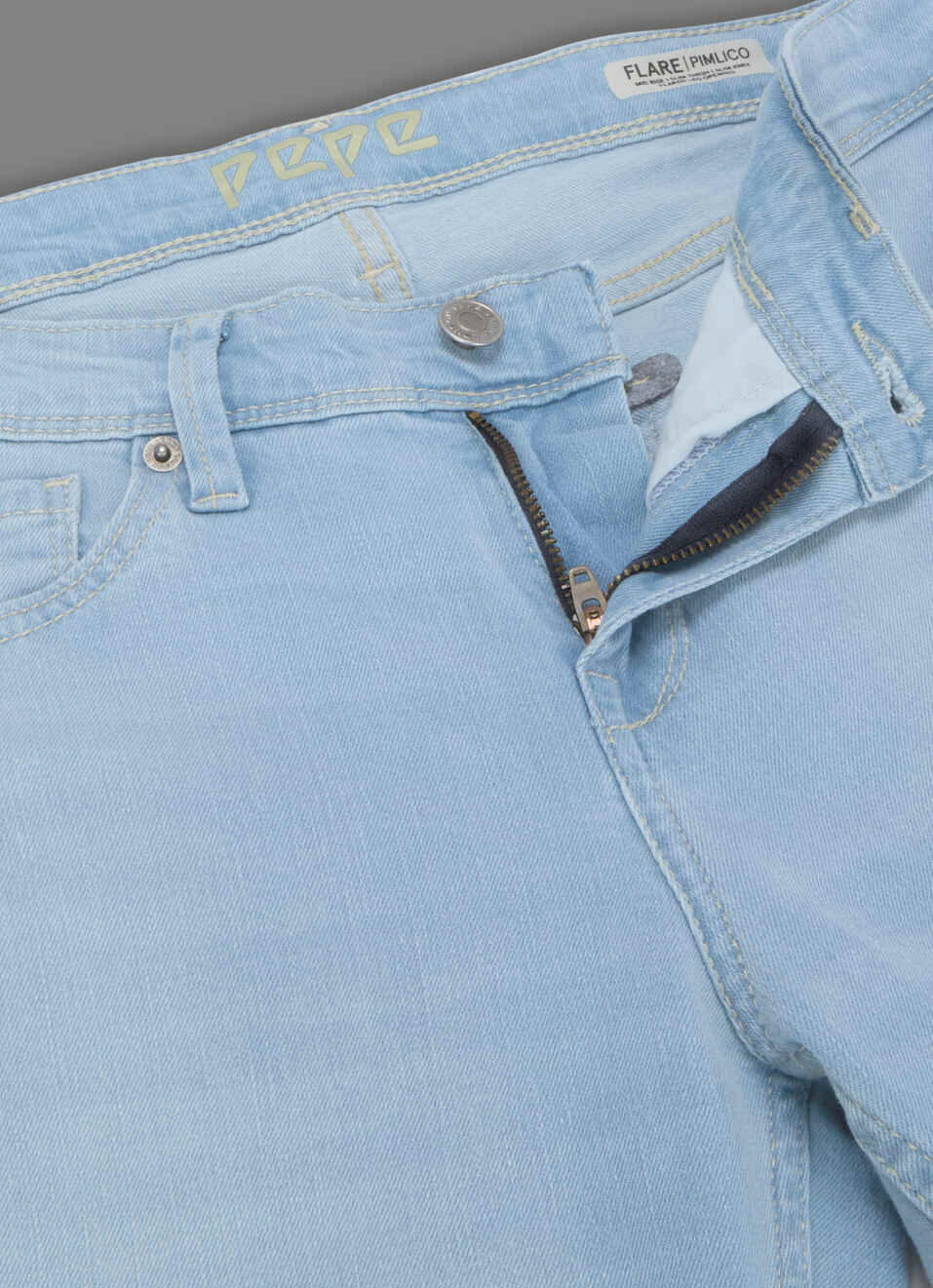 Women Blue Light Used Flared Fit Mid Rise Stretchable Jeans, , large image number 6