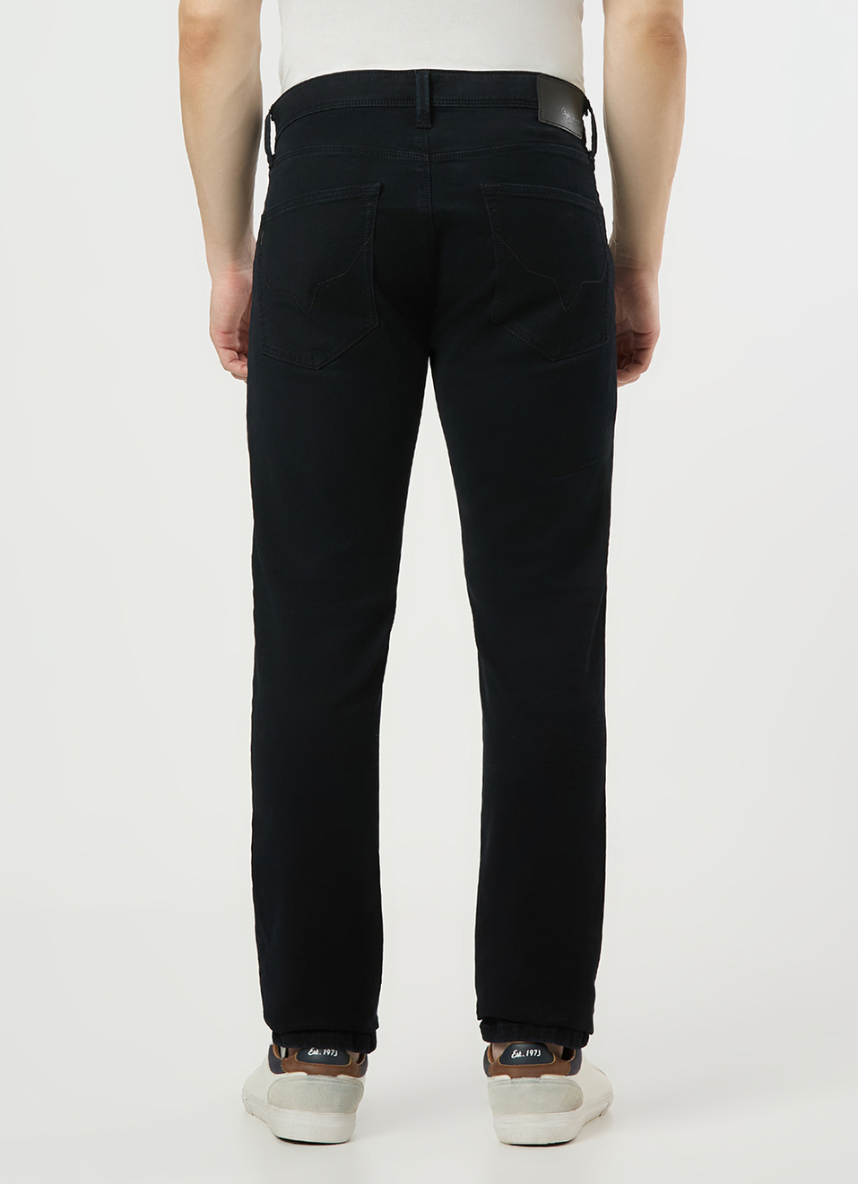 Men Black Mid Rise Straight Fit Textured Jeans, , large image number 3