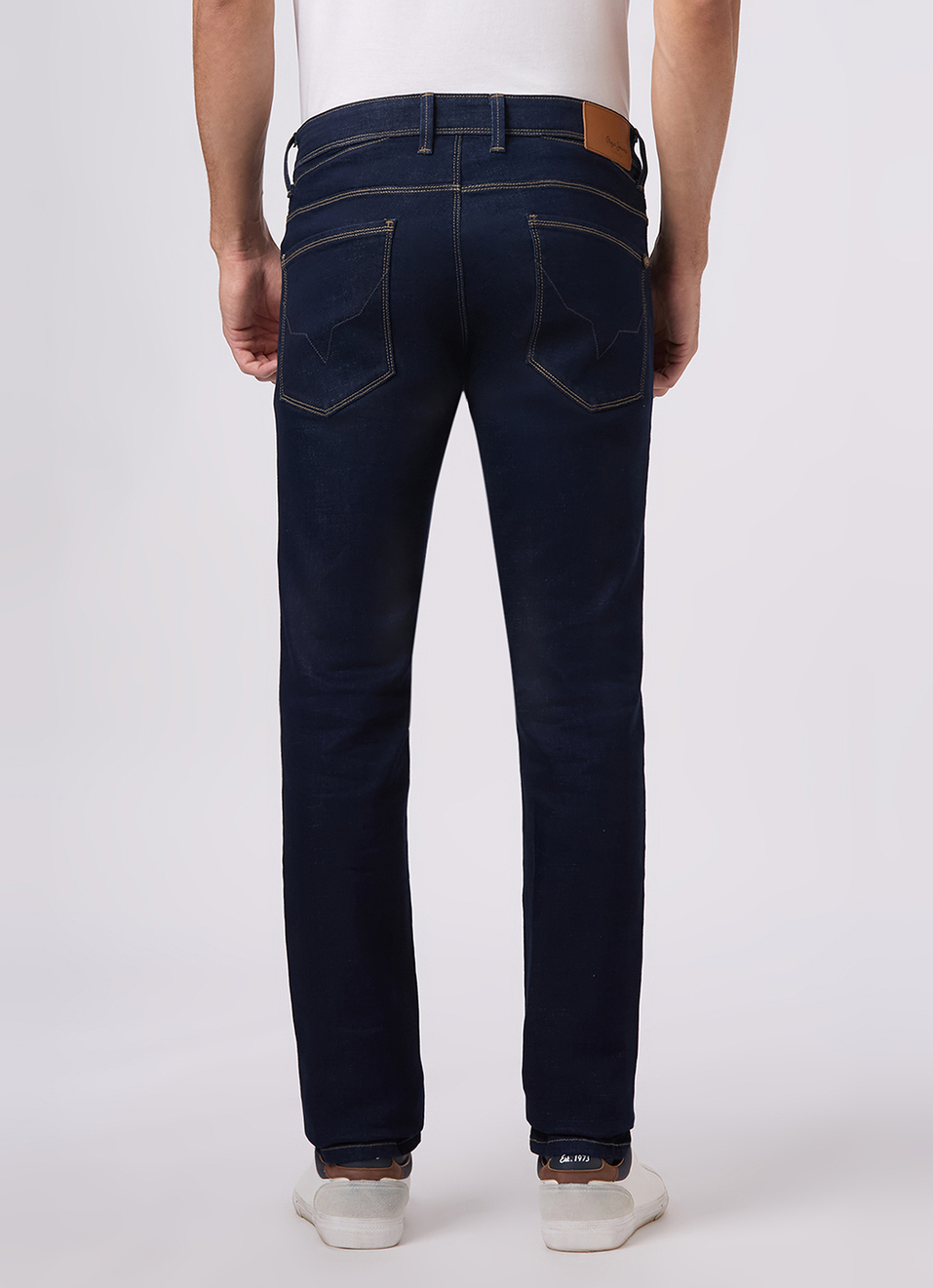 Men Black Mid Rise Slim Fit Powerflex Jeans, , large image number 3