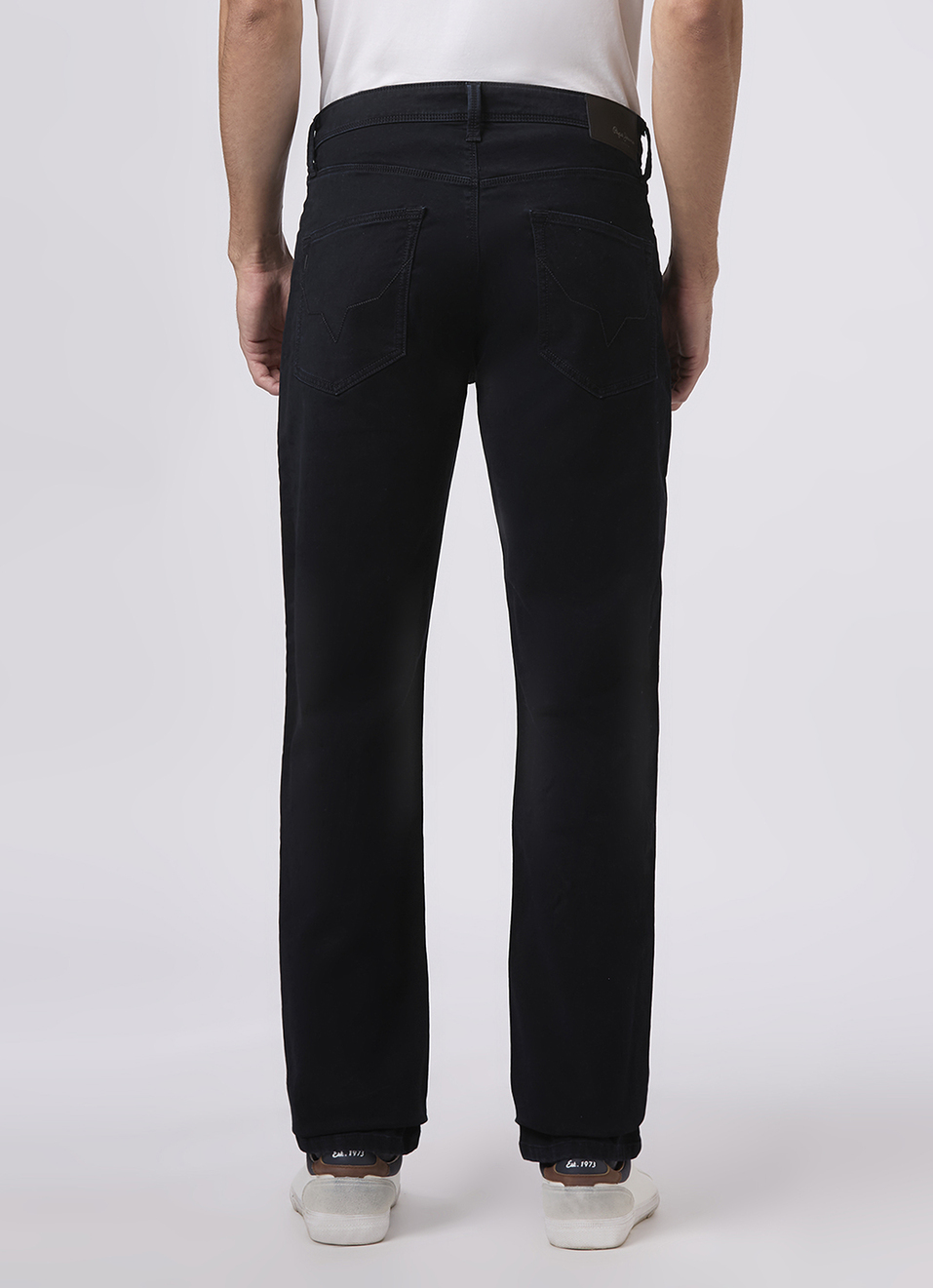 Men Black Mid Rise Slim Fit Textured Jeans, , large image number 3