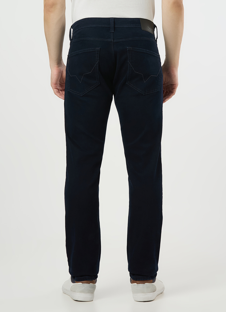 Men Blue Mid Rise Slim Fit Textured Jeans, , large image number 3