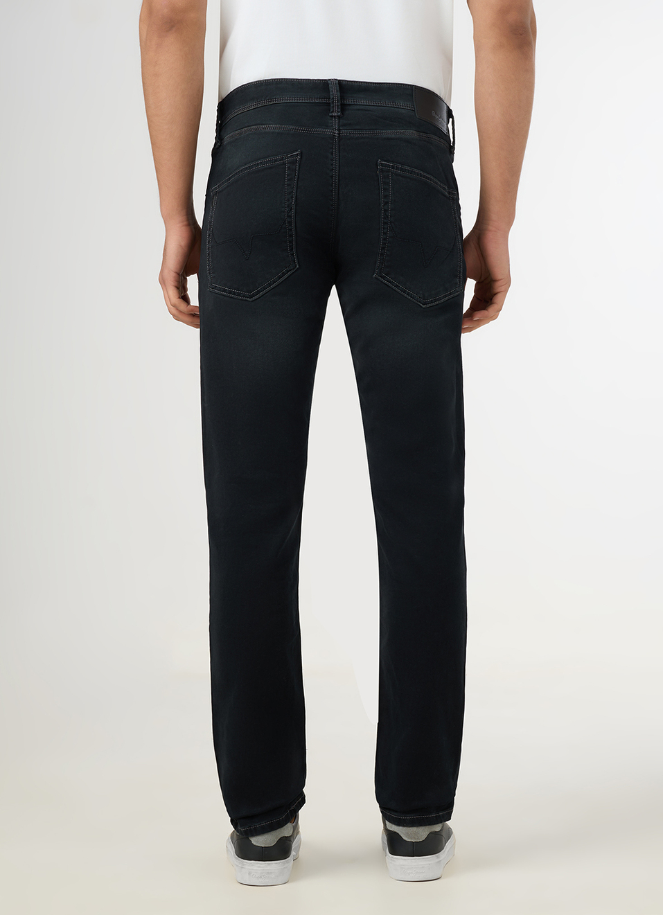 Men Black Slim Fit Mid Rise Stretchable Jeans, , large image number 3