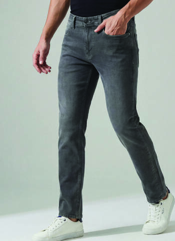 Men Grey Low Rise Slim Fit Powerflex Jeans
