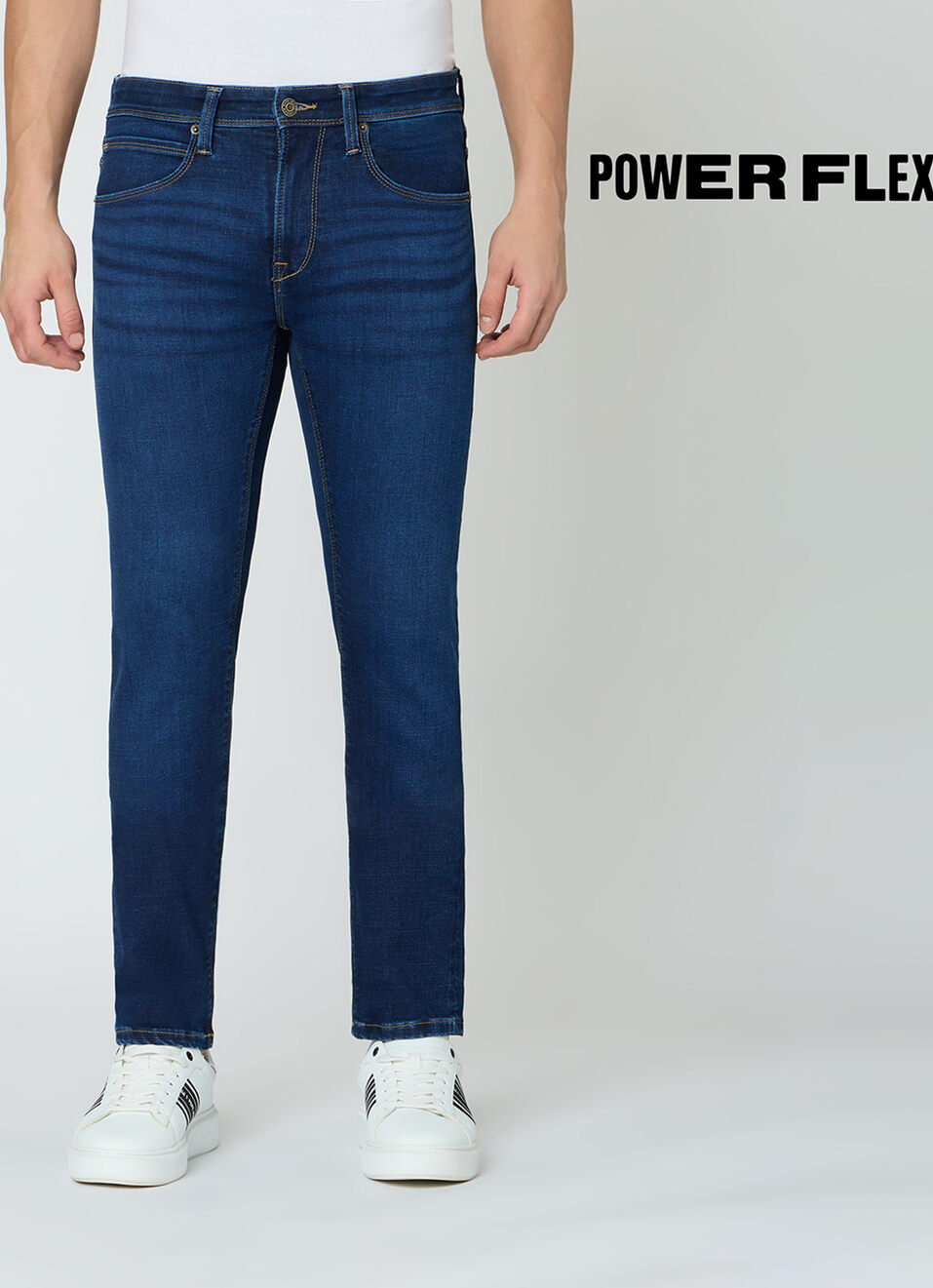 Men Blue Slim Fit Mid Rise Stretchable Jeans, , large image number 2