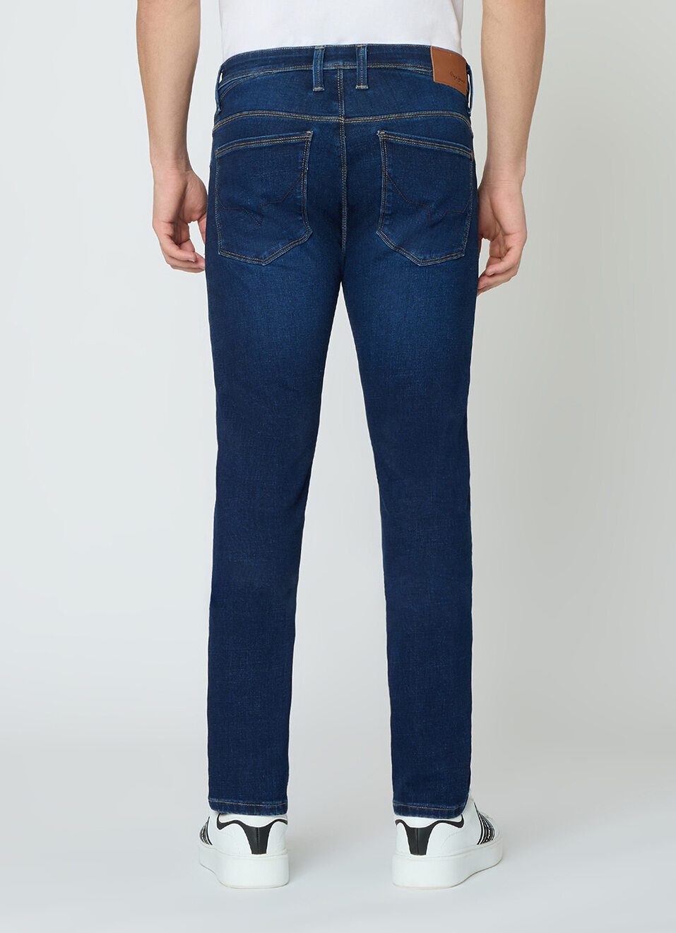 Men Blue Slim Fit Mid Rise Stretchable Jeans, , large image number 3