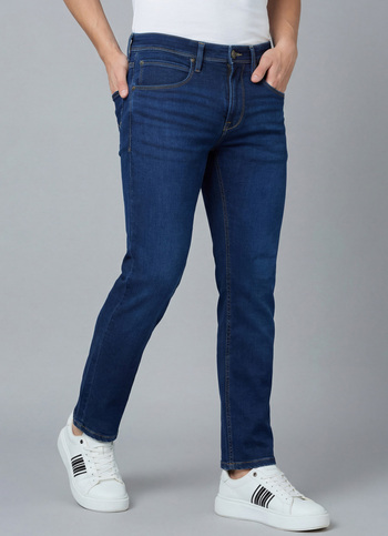 Men Blue Slim Fit Mid Rise Stretchable Jeans