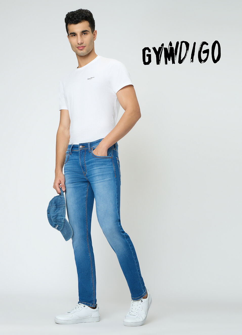 Men Blue Slim Fit Stretchable Jeans, , large image number 1