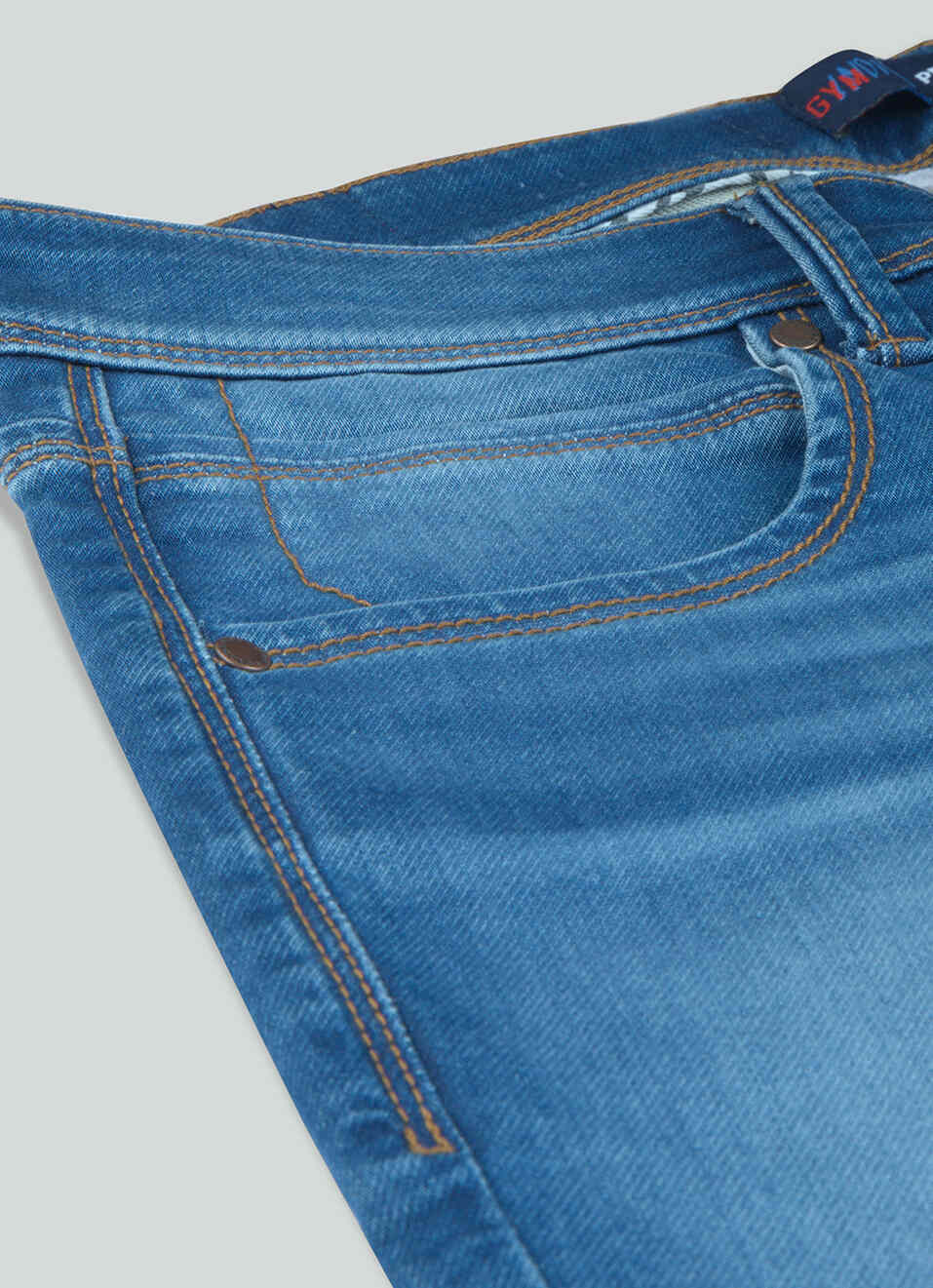 Men Blue Slim Fit Stretchable Jeans, , large image number 5