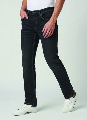 Men Black Mid Rise Slim Fit All Clima Jeans