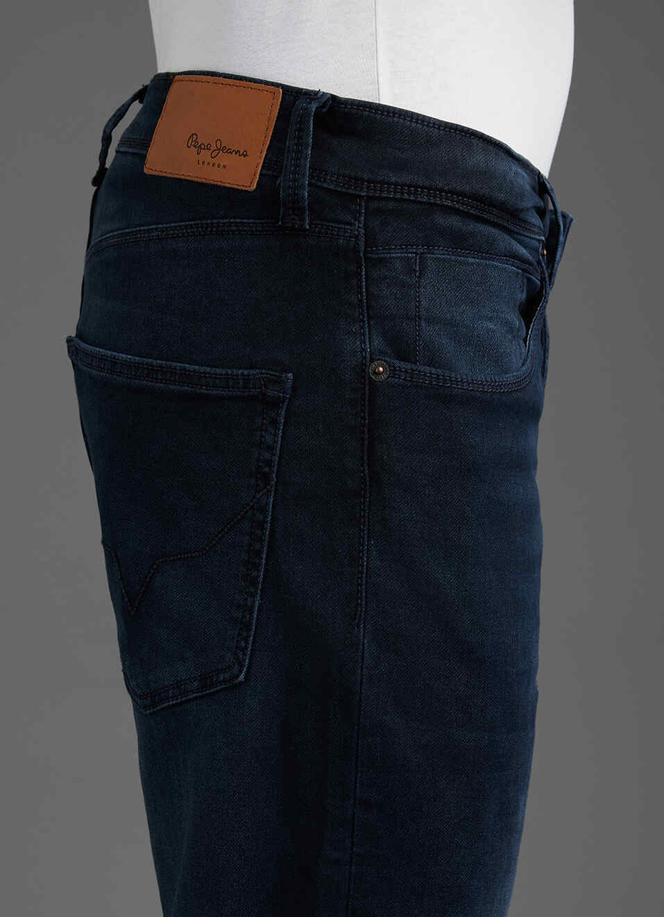 Men Navy Blue Mid Rise Straight Fit Jeans, , large image number 4