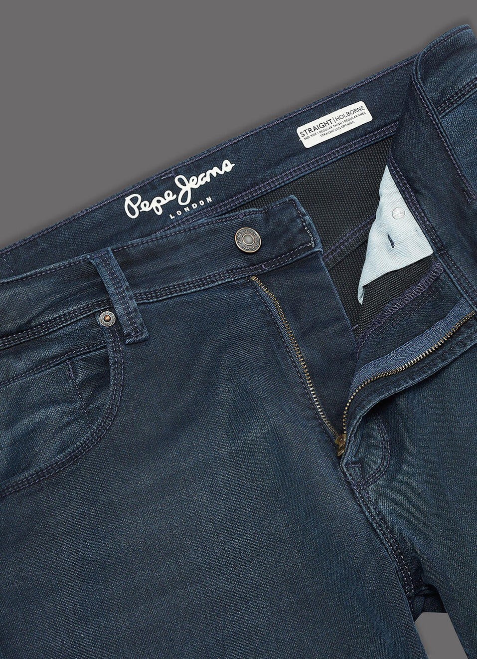 Men Navy Blue Mid Rise Straight Fit Jeans, , large image number 6
