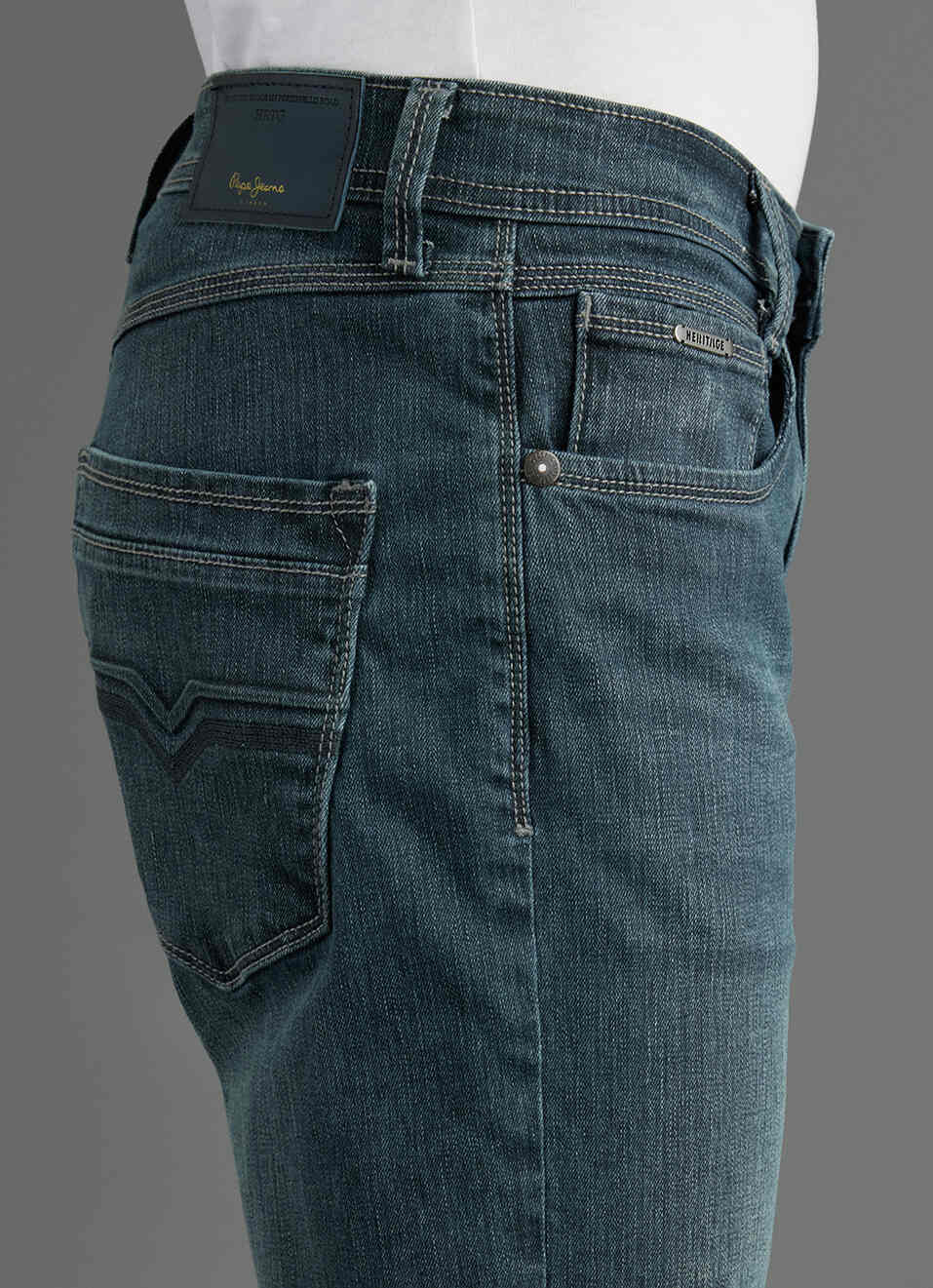 Men Green Mid Rise Straight Fit Jeans, , large image number 4