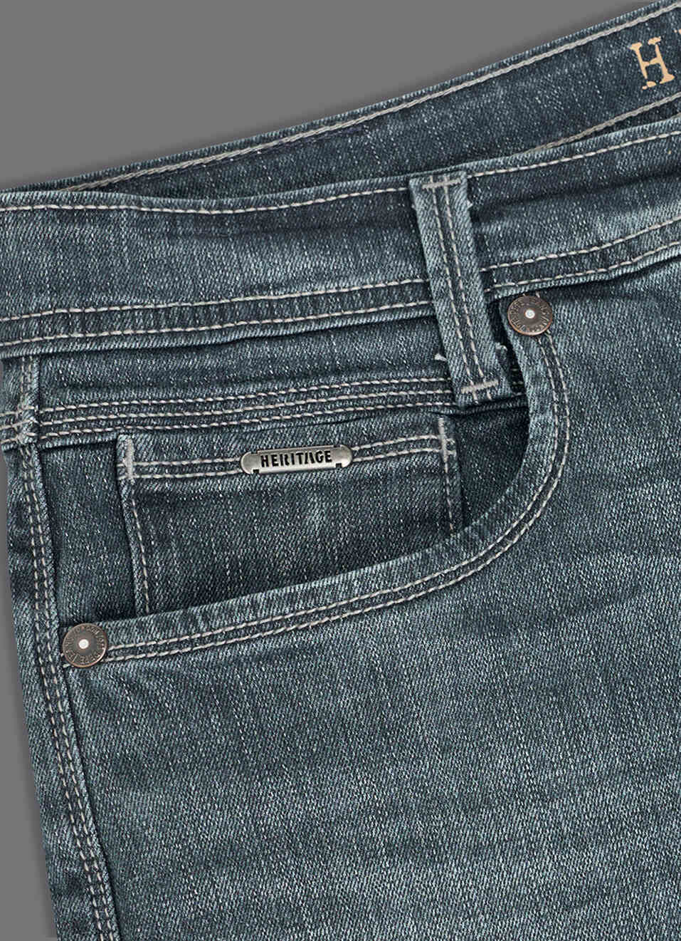 Men Green Mid Rise Straight Fit Jeans, , large image number 5