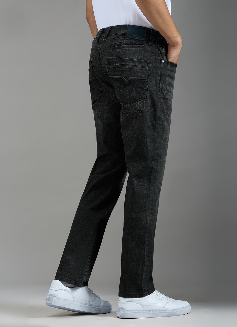 Men Dark Used Straight Fit Jeans, , large image number 3