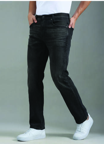Men Dark Used Straight Fit Jeans