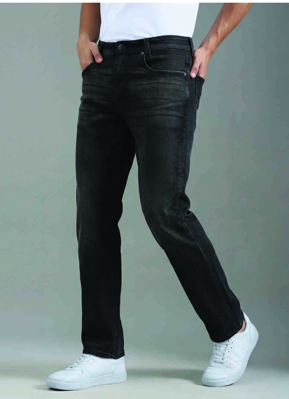 Men Dark Used Straight Fit Jeans, , large image number 0