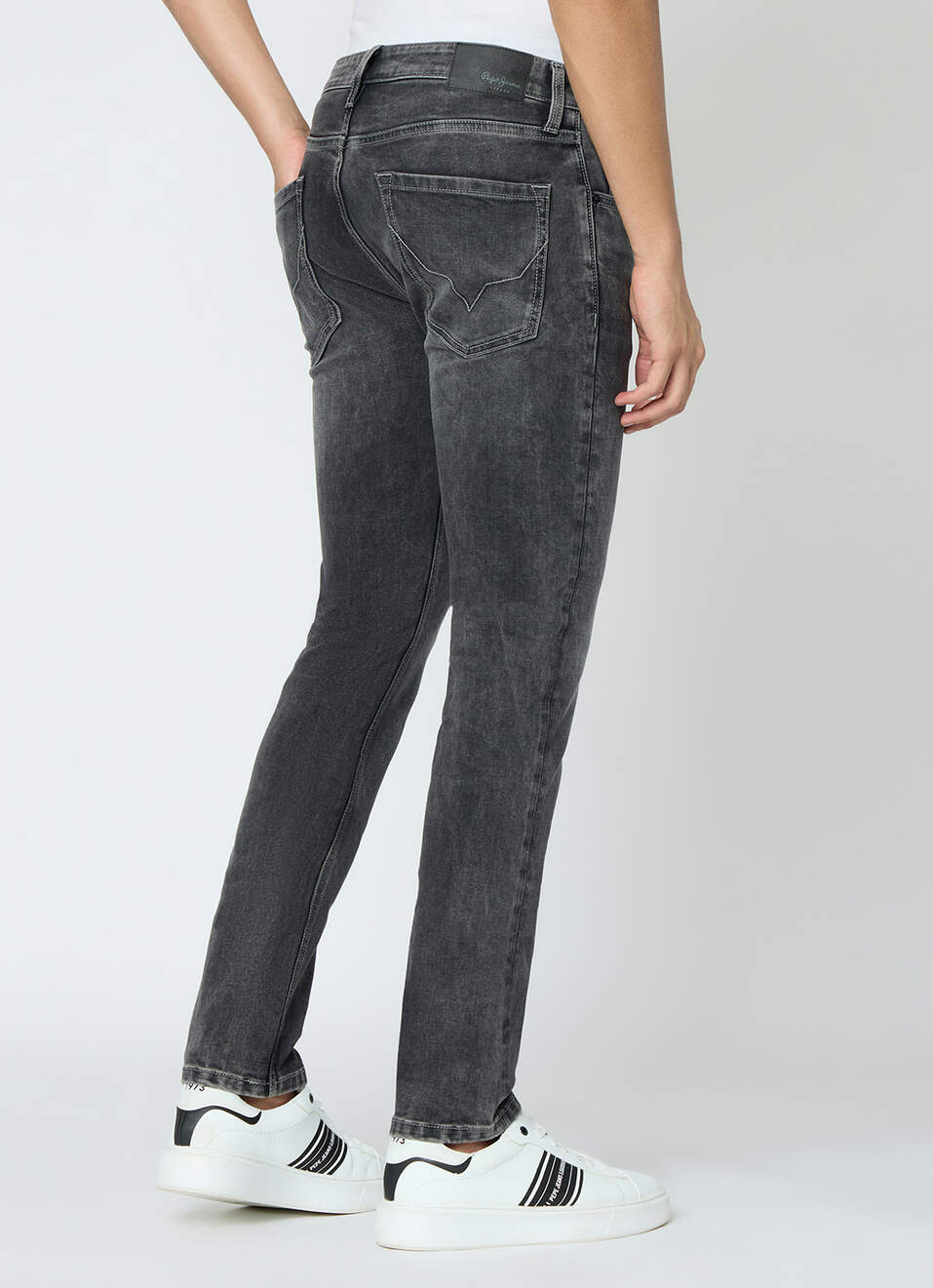 Men Grey Slim Fit Stretchable Jeans, , large image number 3