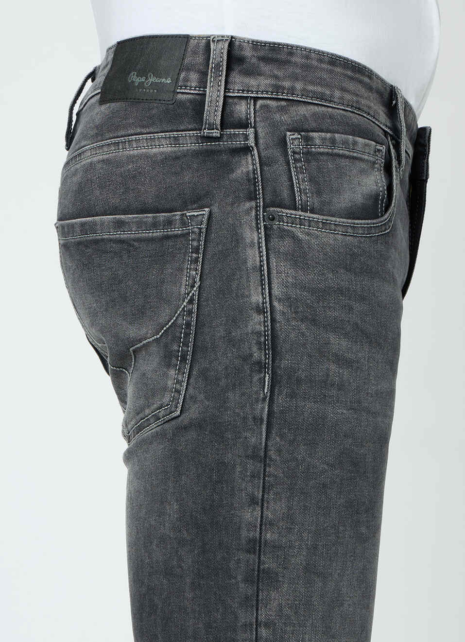 Men Grey Slim Fit Stretchable Jeans, , large image number 4