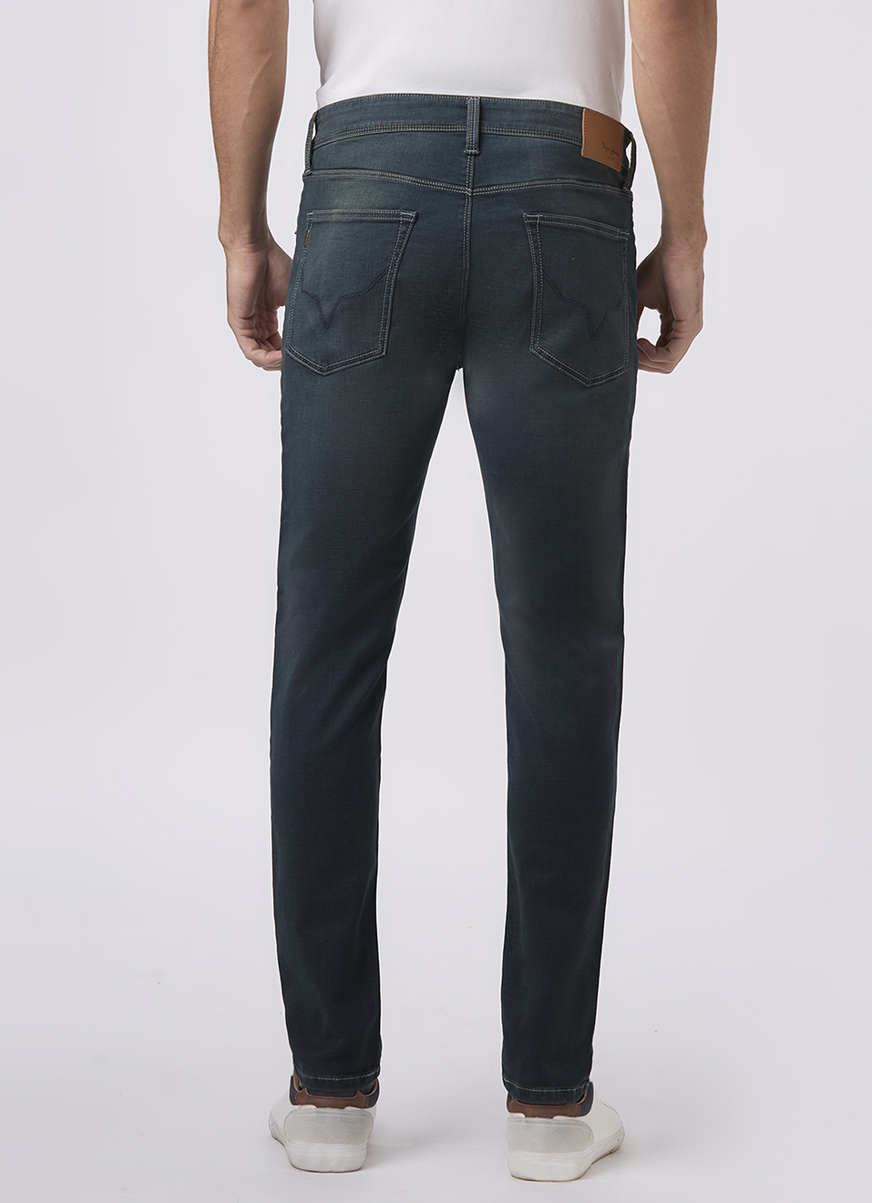 Men Green Mid Rise Slim Fit Stretchable Jeans, , large image number 3