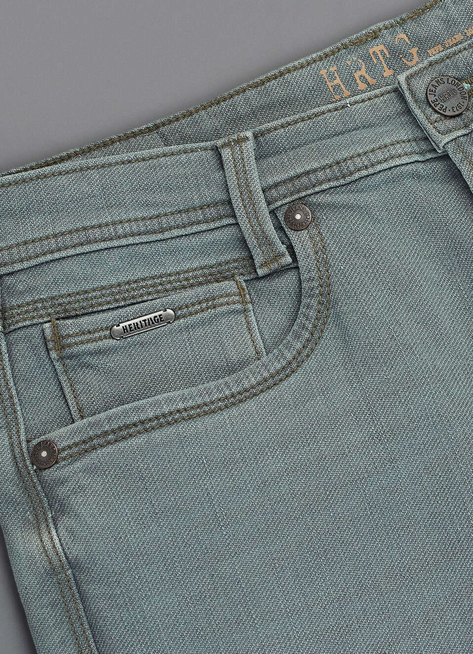 Men Blue Dark Used Straight Fit Mid Rise Stretchable Jeans, , large image number 4