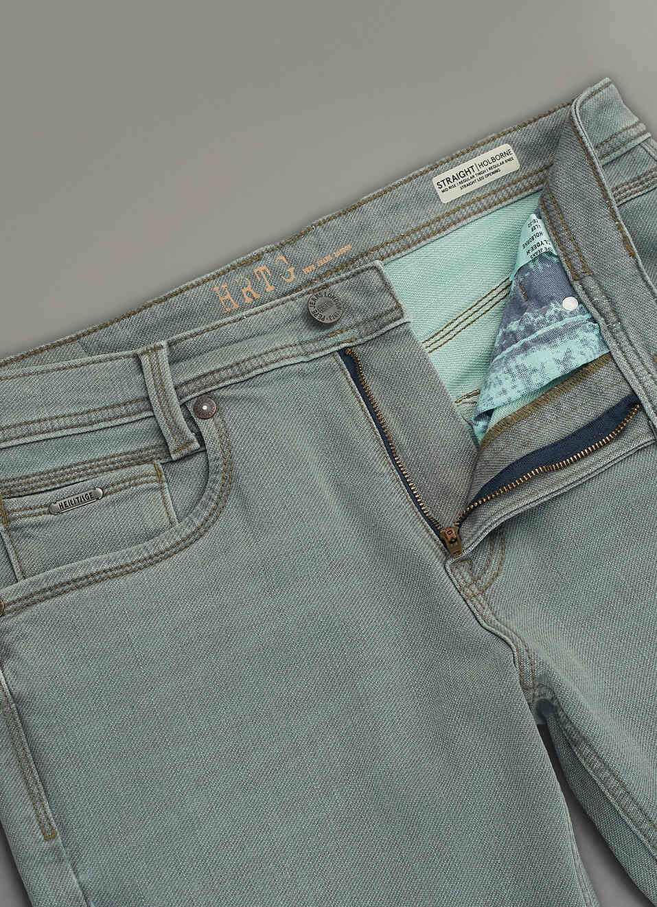 Men Blue Dark Used Straight Fit Mid Rise Stretchable Jeans, , large image number 5