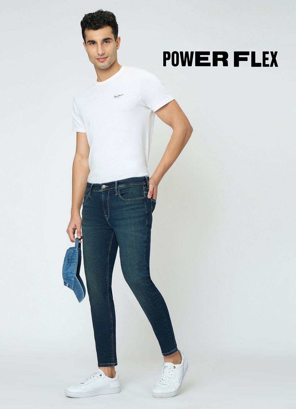 Men Blue Skinny Fit Stretchable Jeans, , large image number 1