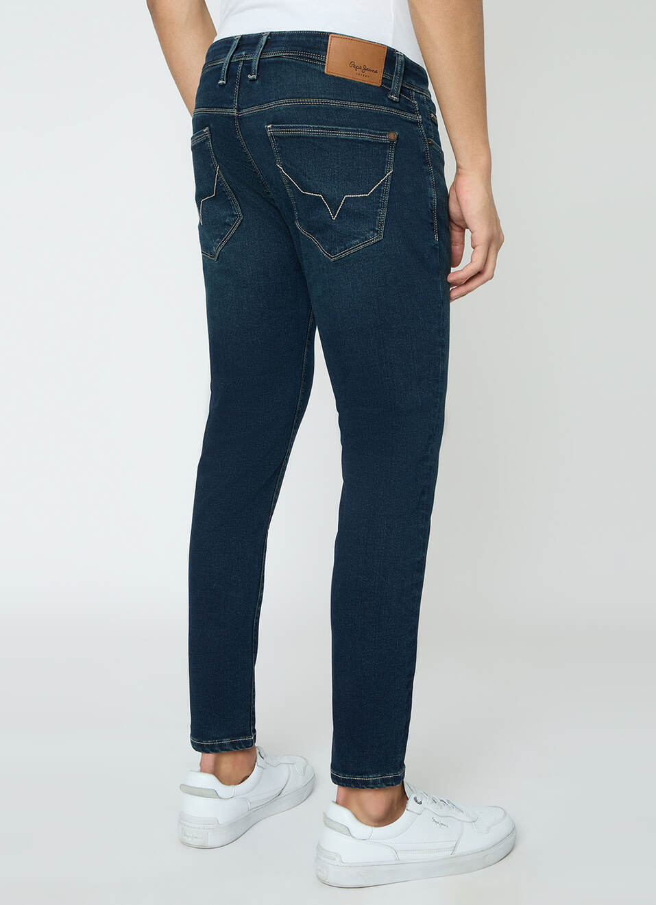 Men Blue Skinny Fit Stretchable Jeans, , large image number 3