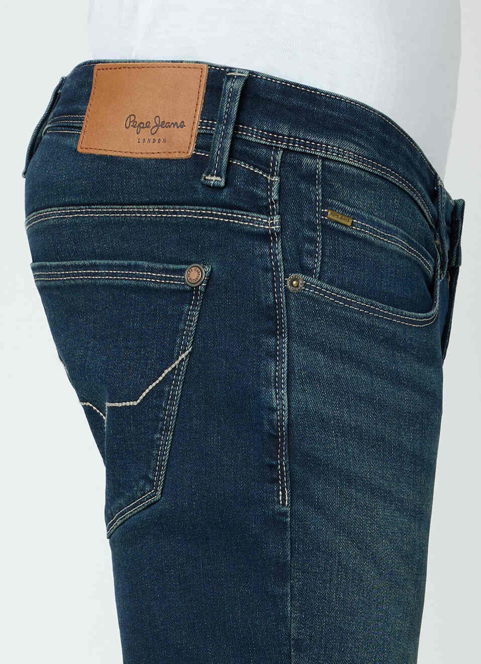Men Blue Skinny Fit Stretchable Jeans, , large image number 4