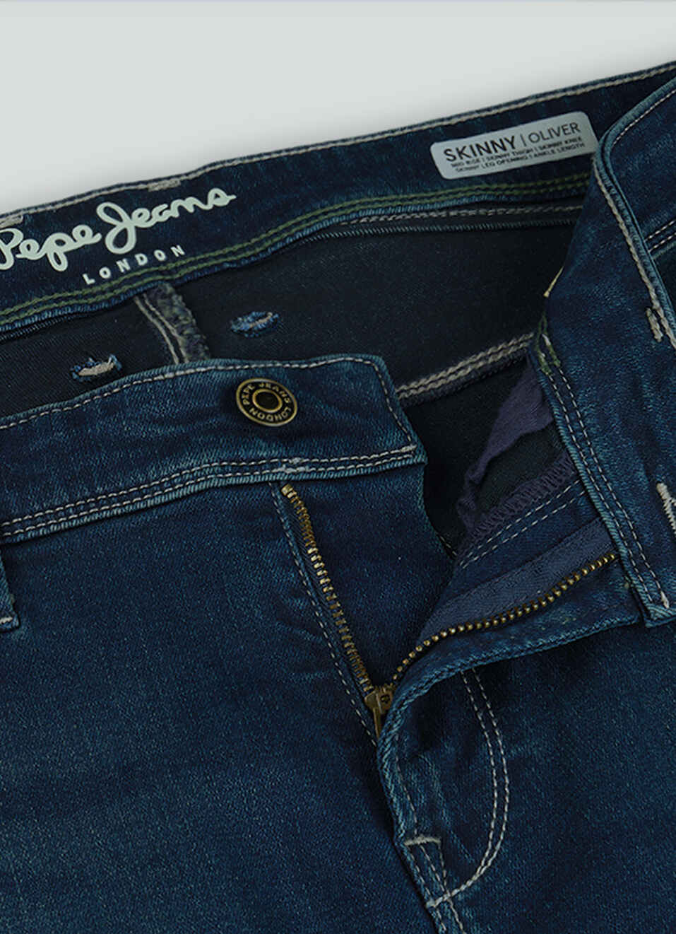 Men Blue Skinny Fit Stretchable Jeans, , large image number 6