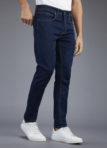 Men Green Slim Fit Mid Rise Stretchable Jeans