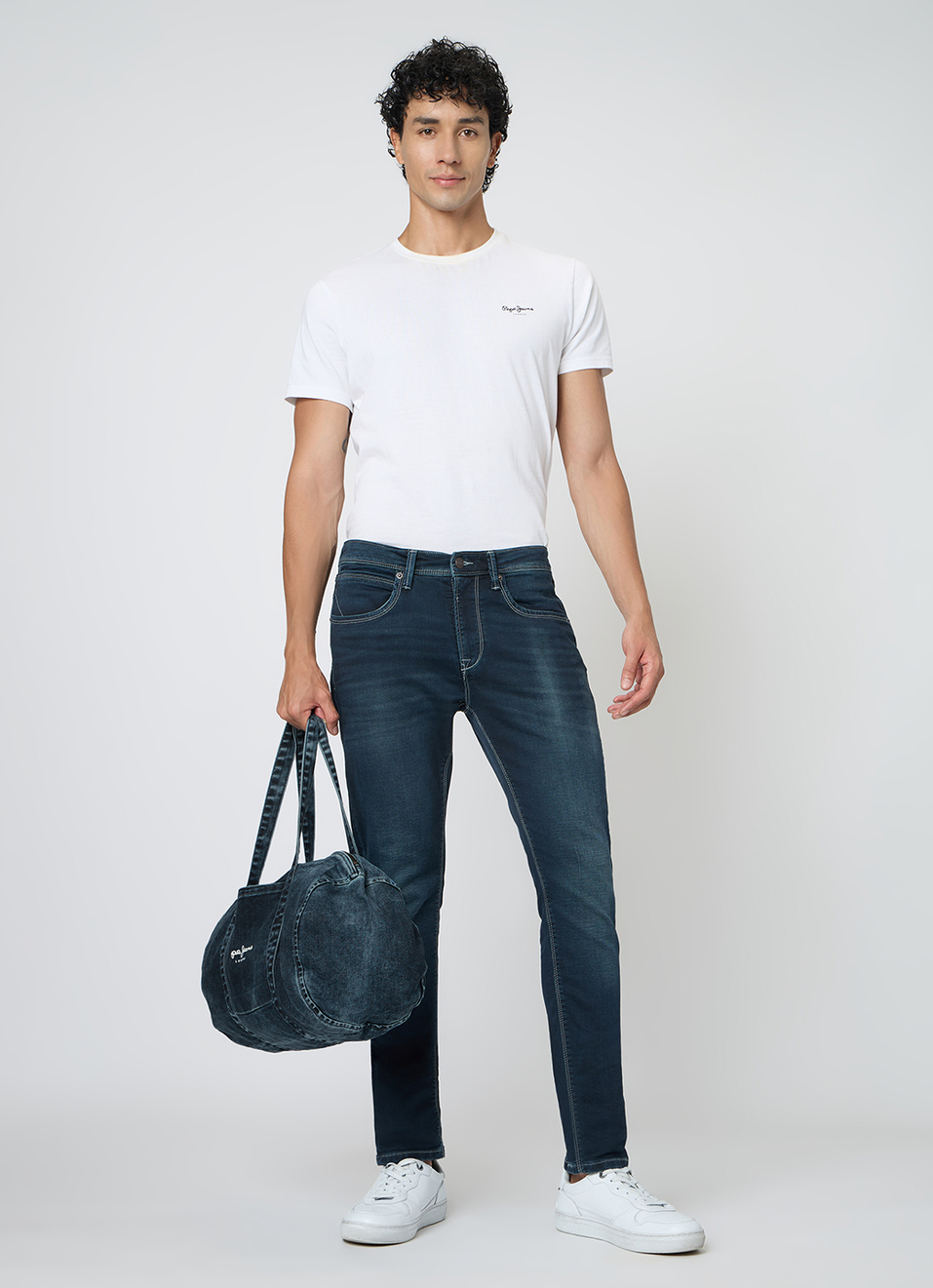 Men Blue Slim Fit Stretchable Jeans, , large image number 1