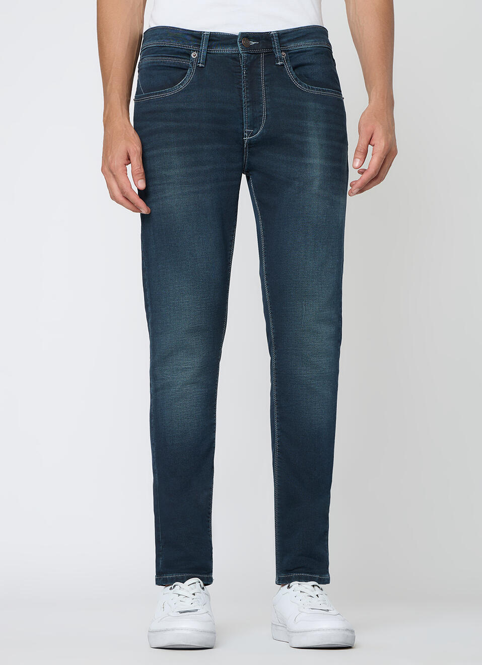 Men Blue Slim Fit Stretchable Jeans, , large image number 2