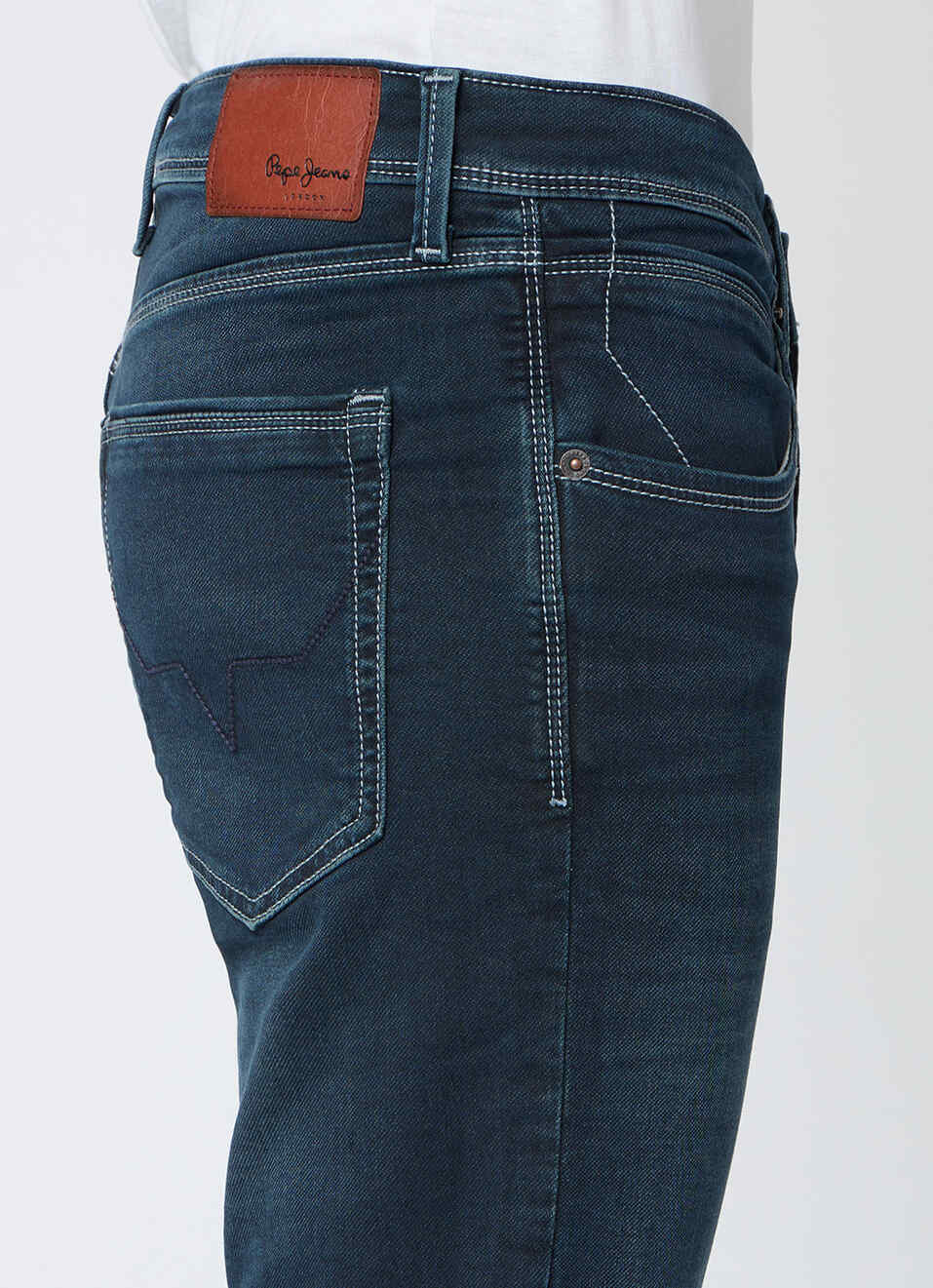 Men Blue Slim Fit Stretchable Jeans, , large image number 4