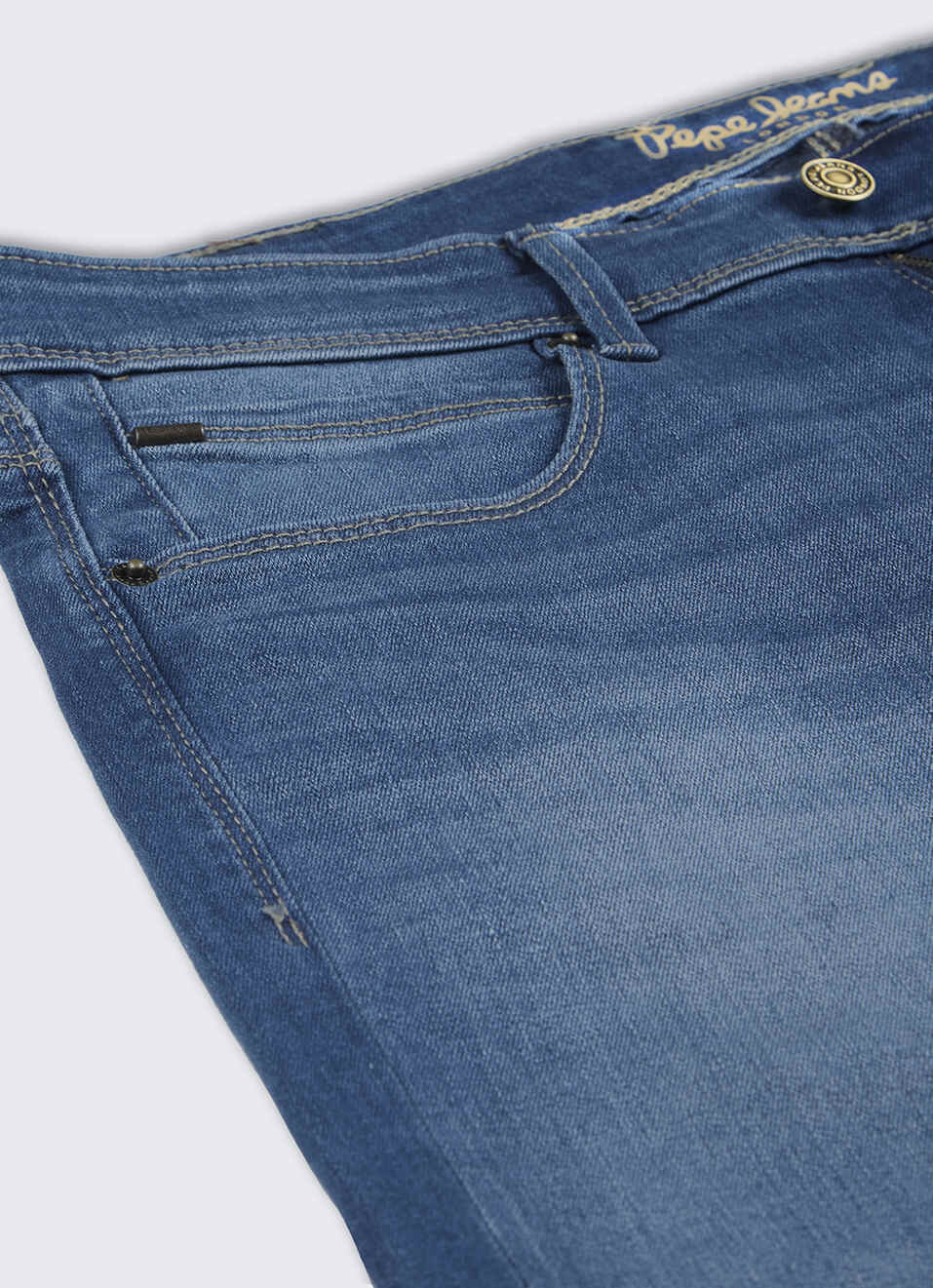 Men Blue Mid Rise Straight Fit Stretchable Jeans, , large image number 5