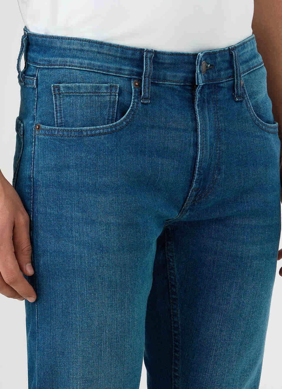 Men Green Slim Fit Low Rise Stretchable Jeans, , large image number 4