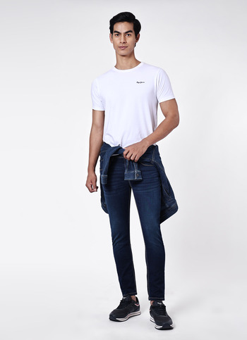 Men Blue Skinny Fit Mid Rise Stretchable Jeans