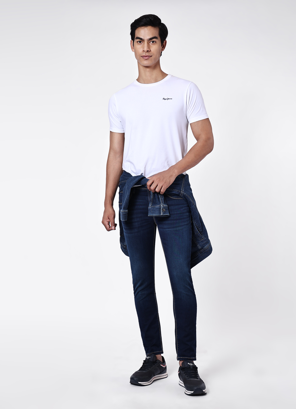 Men Blue Skinny Fit Mid Rise Stretchable Jeans, , large image number 0