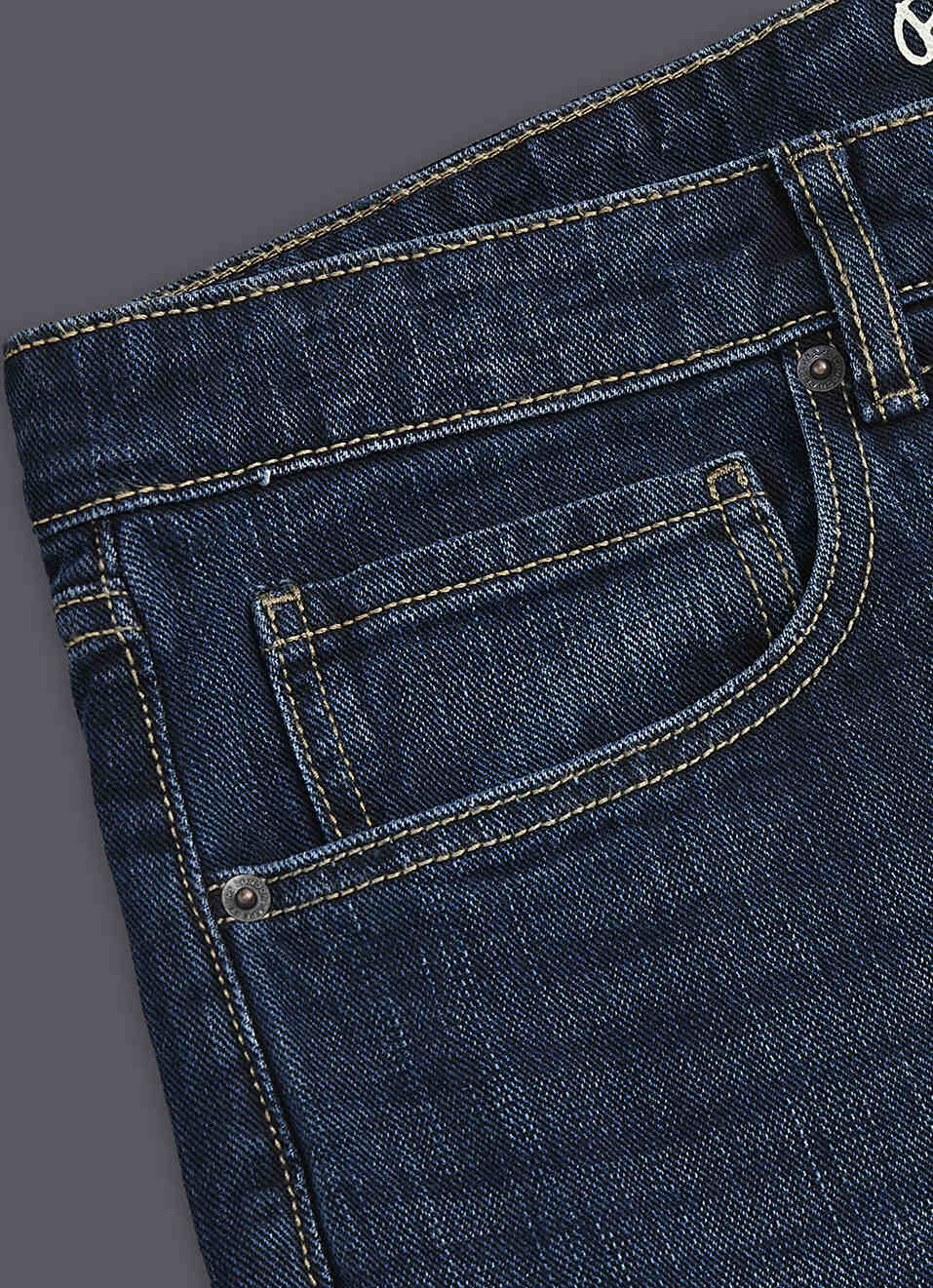 Men Blue Dark Used Relaxed Fit Mid Rise Jeans, , large image number 5