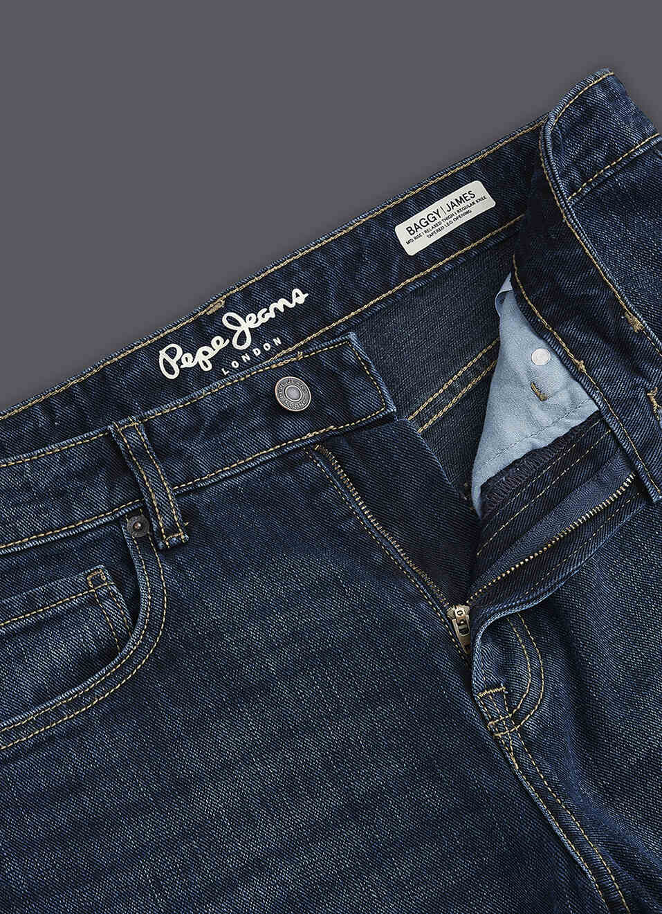 Men Blue Dark Used Relaxed Fit Mid Rise Jeans, , large image number 6