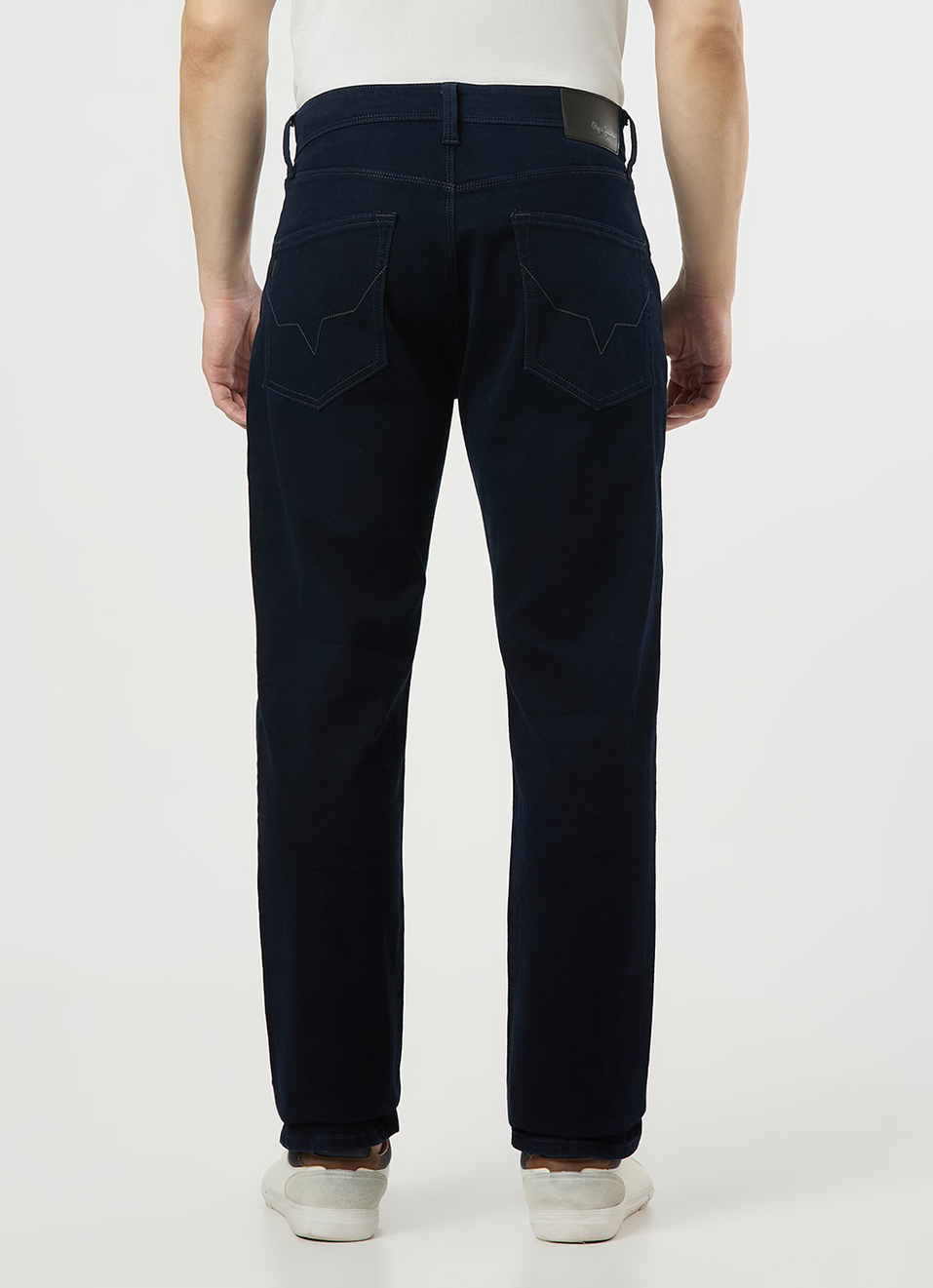 Men Blue Mid Rise Straight Fit Textured Jeans, , large image number 3