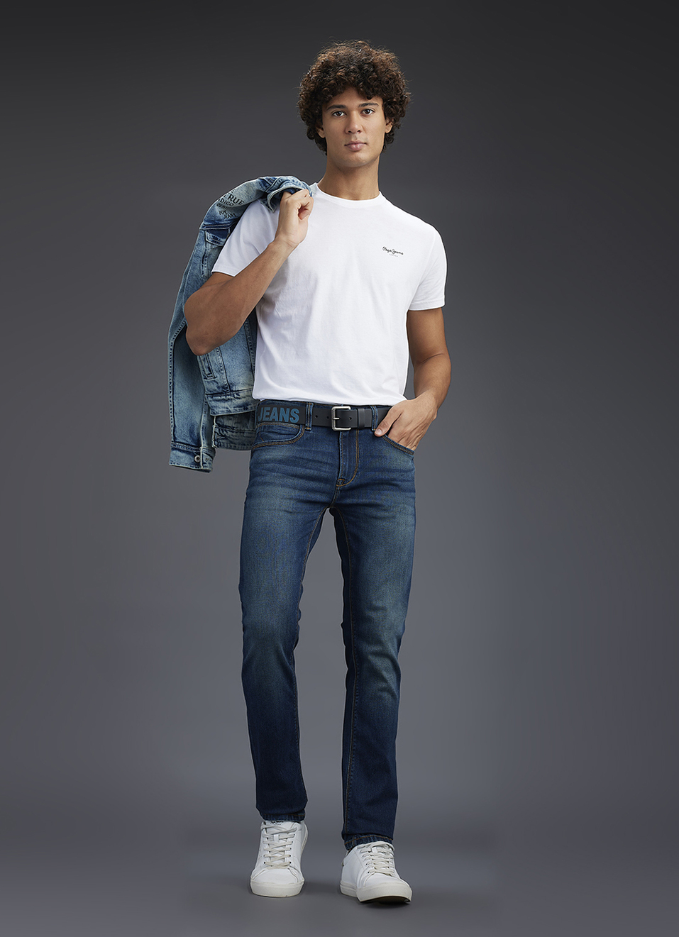 Men Blue Slim Fit Mid Rise Stretchable Jeans, , large image number 1