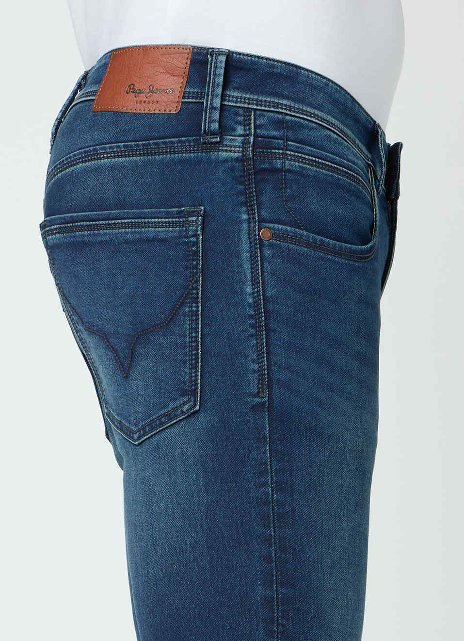 Men Green Slim Fit Stretchable Jeans, , large image number 4