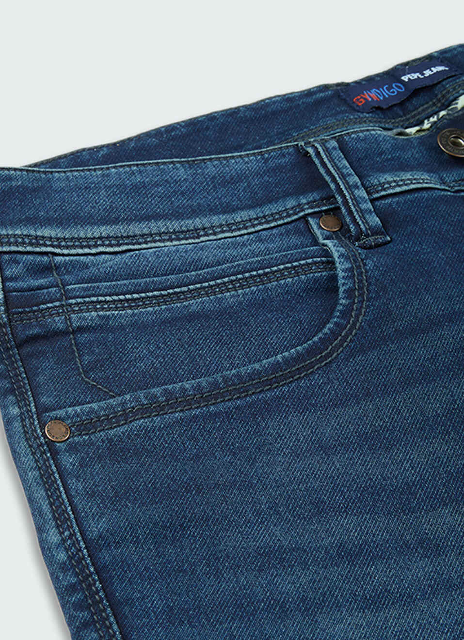 Men Green Slim Fit Stretchable Jeans, , large image number 5