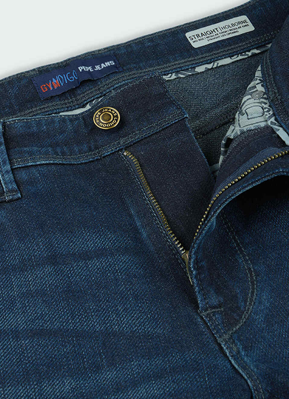 Men Blue Mid Rise Straight Fit Stretchable Jeans, , large image number 6