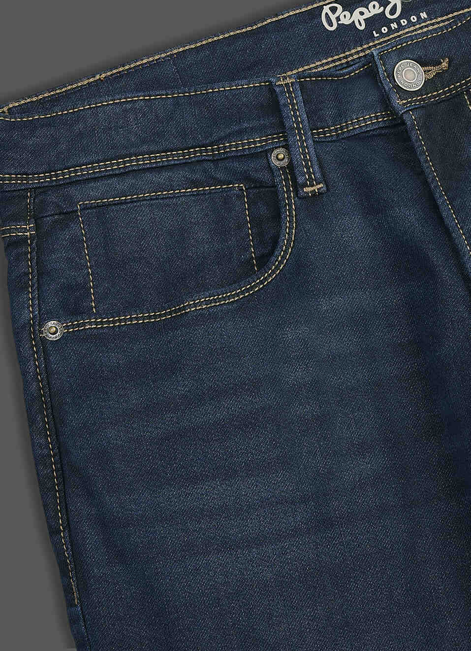 Men Dark Blue Mid Rise Straight Fit Jeans, , large image number 5