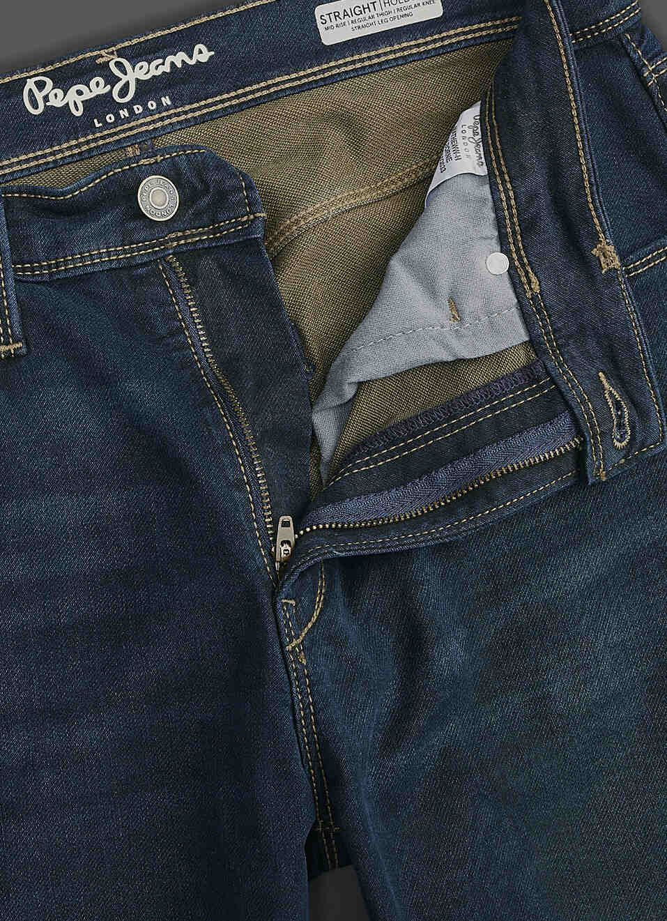 Men Dark Blue Mid Rise Straight Fit Jeans, , large image number 6