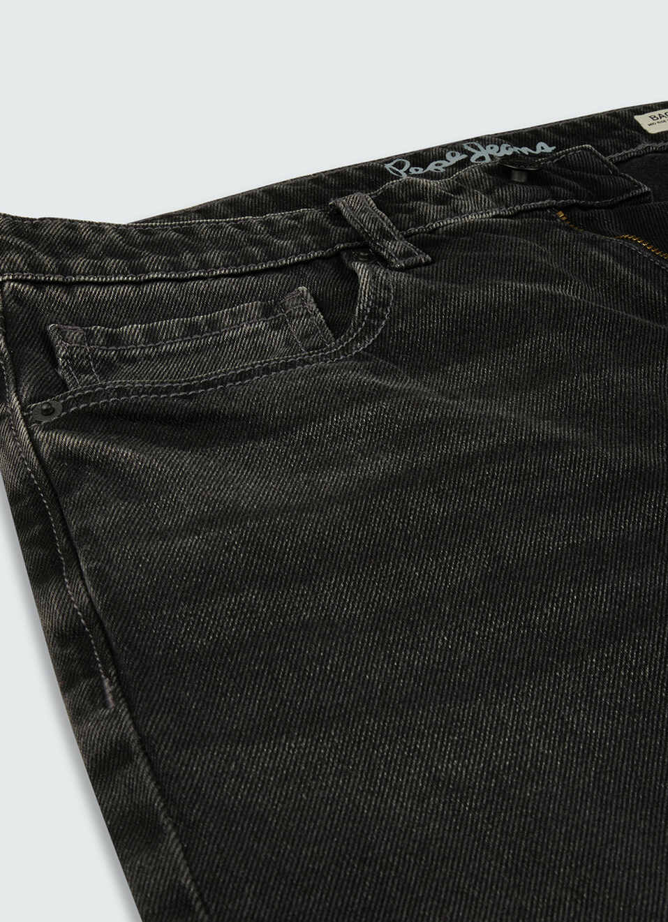 Men Black Mid Rise Tapered Jeans, , large image number 5