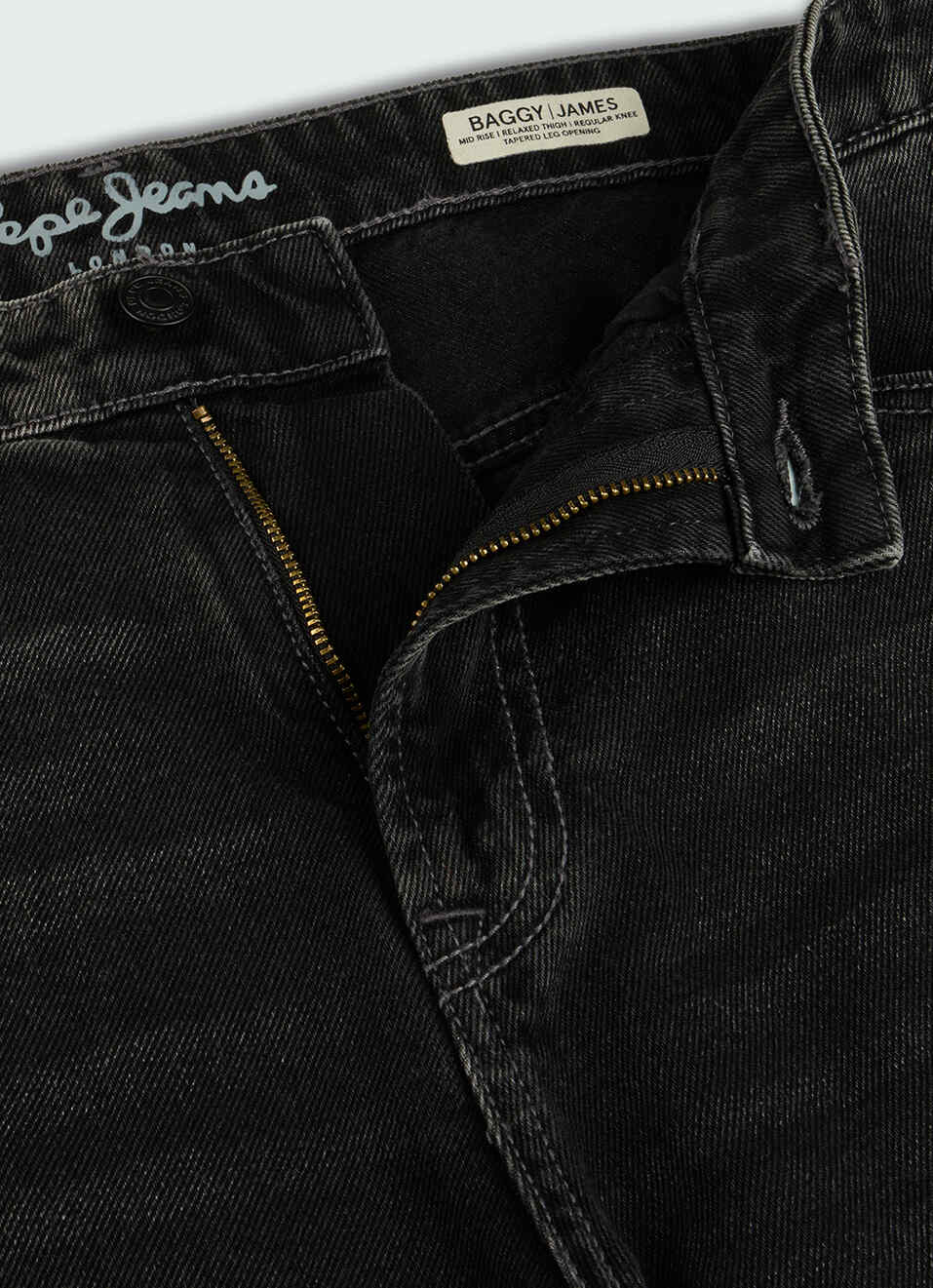 Men Black Mid Rise Tapered Jeans, , large image number 6